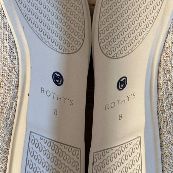Rothy's The Flat Women's Size 8 US Salt Honeycomb Round Toe Slip On Shoes - Picture 11 of 14
